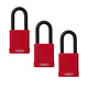 ABUS Safety Lockout Padlock - Aluminum Core 74/40 Red KD - 1 Key