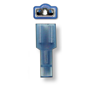 Blue Female Spade Connector Fully-Insulated 1/4