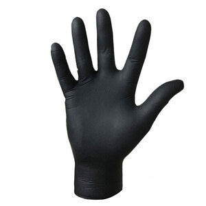Nitrile Gloves - Black (100/Box) - Large