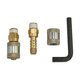 Air Brake Hose Mender - 1/2 Inch Hose x 3/8 Inch Male Pipe Thread (MPT) - 2 Pack