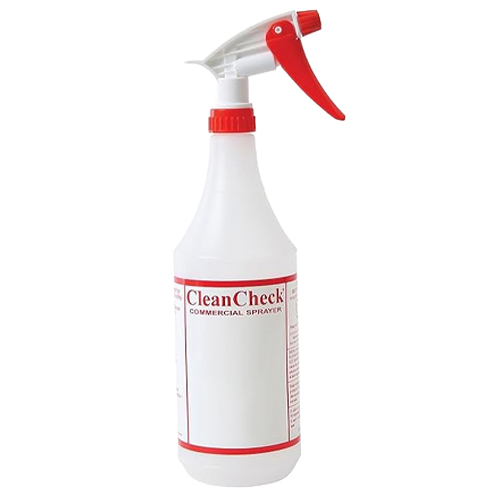 General Purpose Plastic Bottle with Trigger Spray, 32 oz, Clear/Red, 3/Pack
