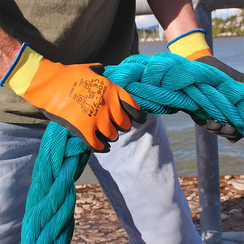 SHOWA Cold Protection Coated Gloves, Polyester/Nylon/Acrylic Lining, MD