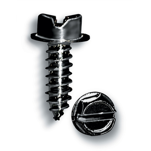 License Plate Hex Slotted Screw 1/4X3/4 Blk 4.38