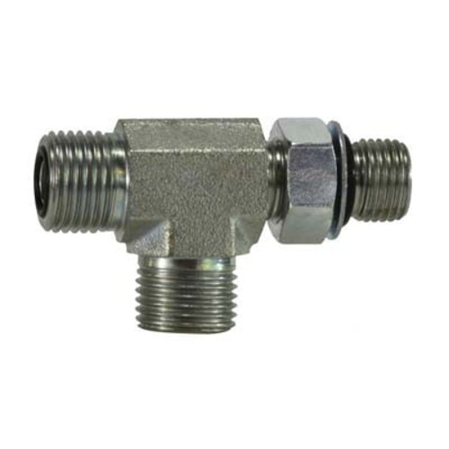 13/16-16X3/4-16 (1/2 OD X 1/2 OD) O Ring Face Seal to O Ring Branch Tee