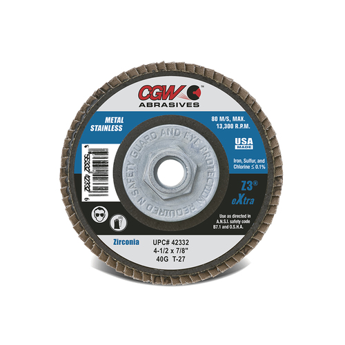 Z3®Zirconia Flap Disc Type T27 5 x 5/811 36 Grit Flap Discs