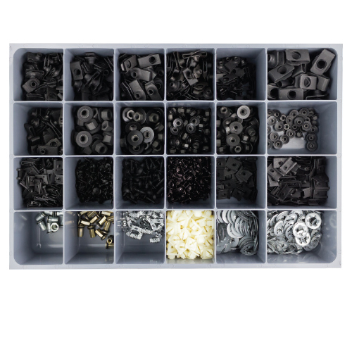 U-Nuts, Washer Nuts, Push Nuts, Rivet Nuts Assortment 1,440 Pieces