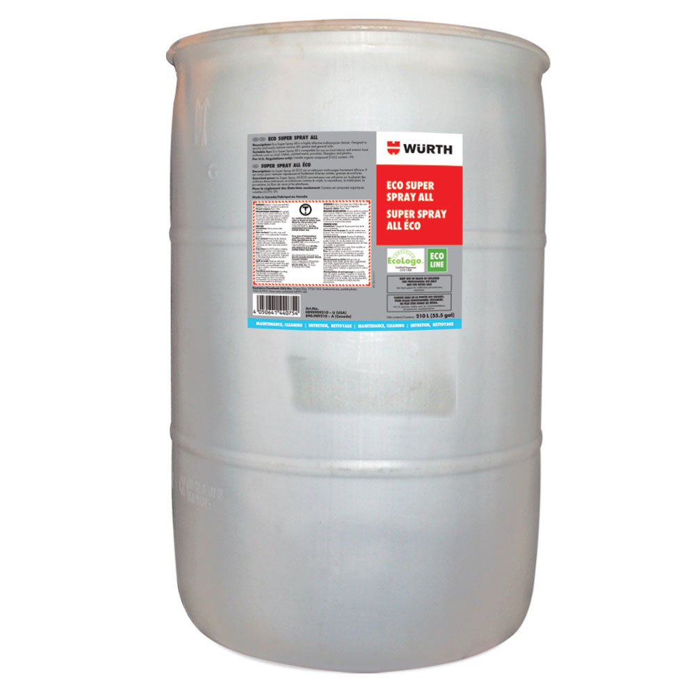 ECO SUPER SPRAY ALL 210 L Drum, Cleaning and Care