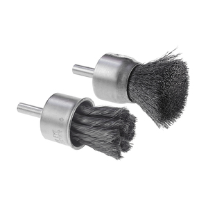 Wire End Brush- Crimped - 1 Inch - Carbon - Wire Size .020