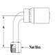 1/2 HOSE 1X14 90 ORF FE SWVL LDROP