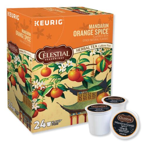 Celestial Seasonings Mandarin Orange Spice Herb Tea K-Cups 24/Box