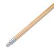 Metal Tip Threaded Hardwood Broom Handle, 0.94