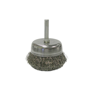 Weiler® 2" 0.0118" Steel Fill 1/4" Stem Crimped Wire Utility Cup Brush