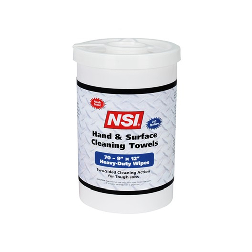 NSI Hand & Surface Pre-Moistened Cleaning Towels 70/Canister