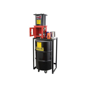 RP-20FC / Pneumatic Oil Filter Crusher with Stand / 15 Ton Capacity