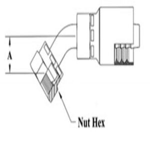 3/4 H G-3/4-14 BSPP 60CONE FE SWV 45 BND