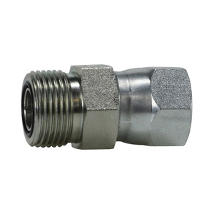 9/16-18X7/16-20 (3/8 OD) Male Flat Face to Female 37 Degree Swivel
