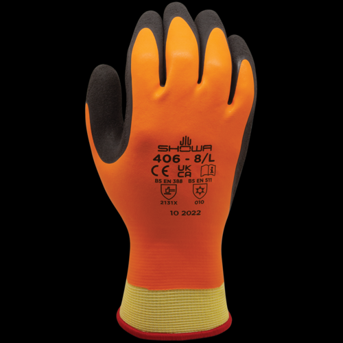 SHOWA Cold Protection Coated Gloves, Polyester/Nylon/Acrylic Lining, MD