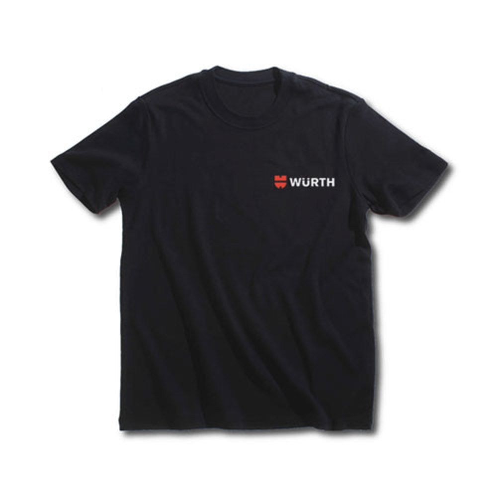 Bequemes T-Shirt in Schwarz mit Würth Logo aus 100% Baumwolle