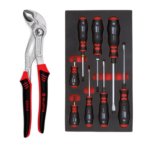 ZEBRA MULTI SCREWDRIVER ASSORTMENT & WATER PUMP PLIERS BUNDLE Pliers