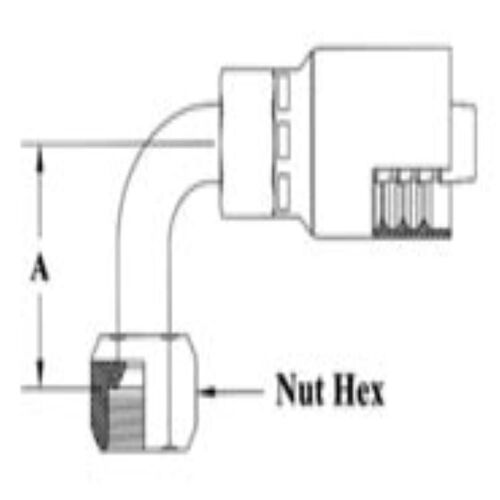 3/8 HOSE 5/8X18 SAE 45 SEAT FE SWVL 90
