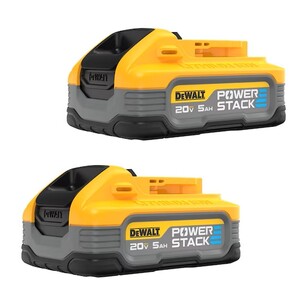 DEWALT® 20V MAX* POWERSTACK 5Ah Battery  2 Pack (DCBP520-2)