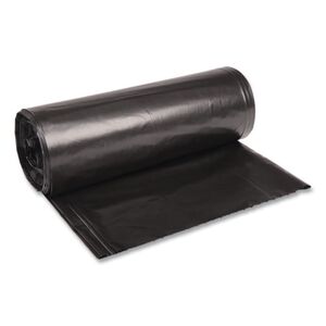 Recycled Low-Density Polyethylene Can Liners, 60 gal 1.6 mil, 38" x 58", Black 10 Bags/Roll 10 Rolls