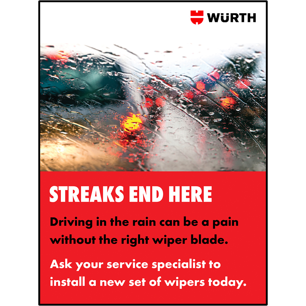 Wiper Blade Poster Promotional Wurth USA