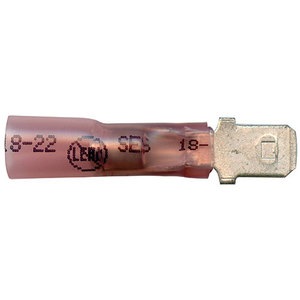 Supreme Solder/Seal Male Slip-On Connector - Red - 22-18 AWG