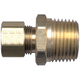 Brass Compression - Poly Tubing Connector - Tube to Male Pipe - 5/16 In Tube x 1/8 In Male Pipe Thread (MPT)