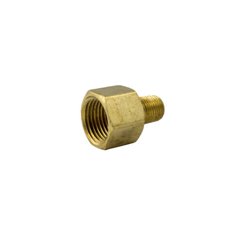 Brass Pipe - Fittings Adapter - 3/8 Inch Male Pipe Thread (MPT) To 1/8 Inch Female Pipe Thread (FPT)