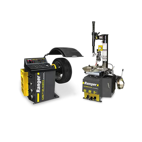 (1) R980XR Tire Machine + (1) DST2420 Tire Balancer + (1 of each) Balck& silver Adhesive Wheels Weights / HIGH VOLTAGE