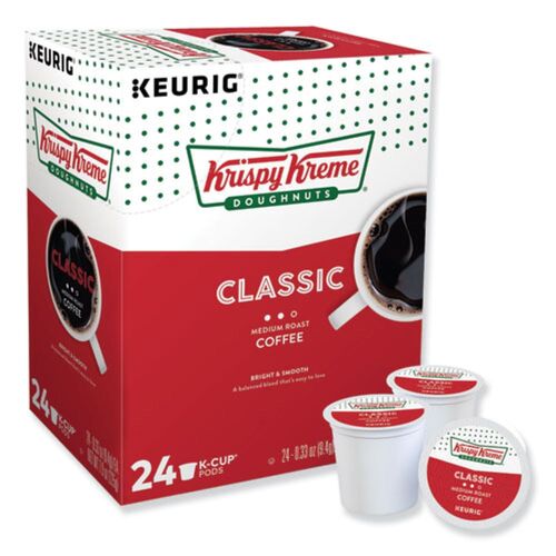 Krispy Kreme Doughnuts Classic Coffee K-Cups, Medium Roast, 24/Box