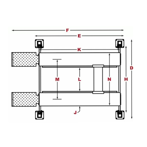 GP-9F / GrandPrix Series 4 Post Lift Package / Includes: Aluminum Ramps,Caster Kit, Jack Platform, and Drip trays