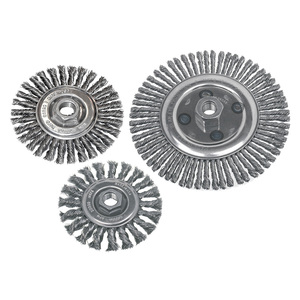 Knot Wire Wheel Brush -  Standard Twist - 4 Inch - Stainless - Wire Size .02