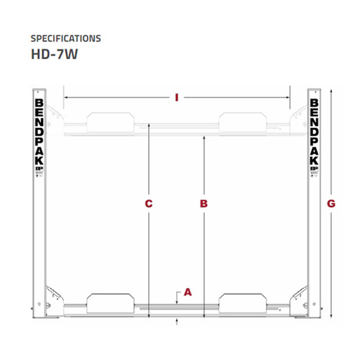 HD-7P / 7,000lb Capacity 4 Post Wide Car Lift / High Rise