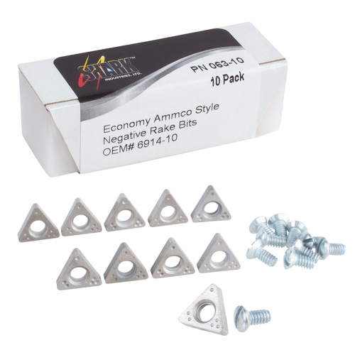 Negative Rake Bit With 6 Cutting Edges 3/8