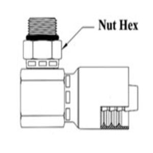 3/4" H X 1-1/16X12 ORB MALE SWIVEL 90