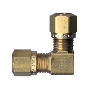 Brass DOT Air Brake - Fittings For SAE J844D - Nylon Tubing - 90-Degree Elbow Tube to 1/4 Inch Tube