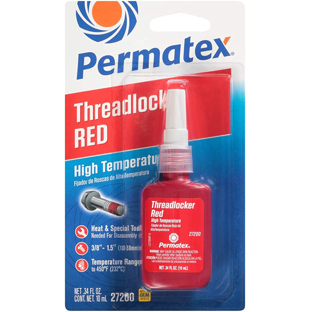 Permatex High Temperature Threadlocker Red, 10ml Thread Lockers