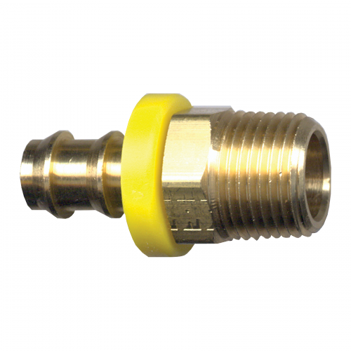 Brass Grip-Tite Reusable Hose - Fittings Male Pipe - 1/2 Inch Hose Inner Diameter (HID) x 1/2 Inch Male Pipe Thread (MPT)