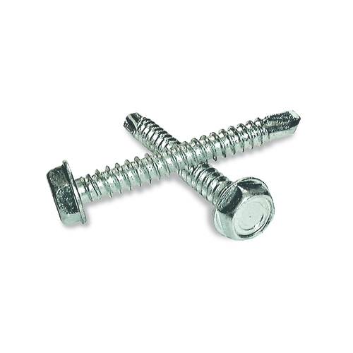 Hex Washer Head Self-Drilling TEKS Screw Zinc 12 X 1-1/4