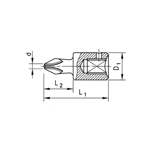 ZEBRA 1/4 Inch Phillips Socket Bit - PH1