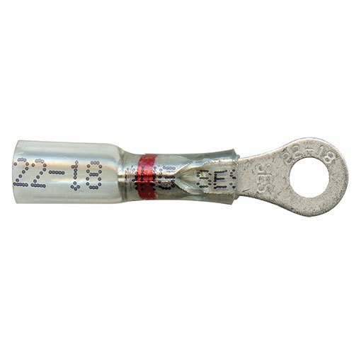 OptiClear Crimp/Seal #8 Stud Ring Terminal 22-18 AWG
