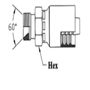 3/4H X G-3/4-14 BSPP 60 SEAT MA PIPE SO