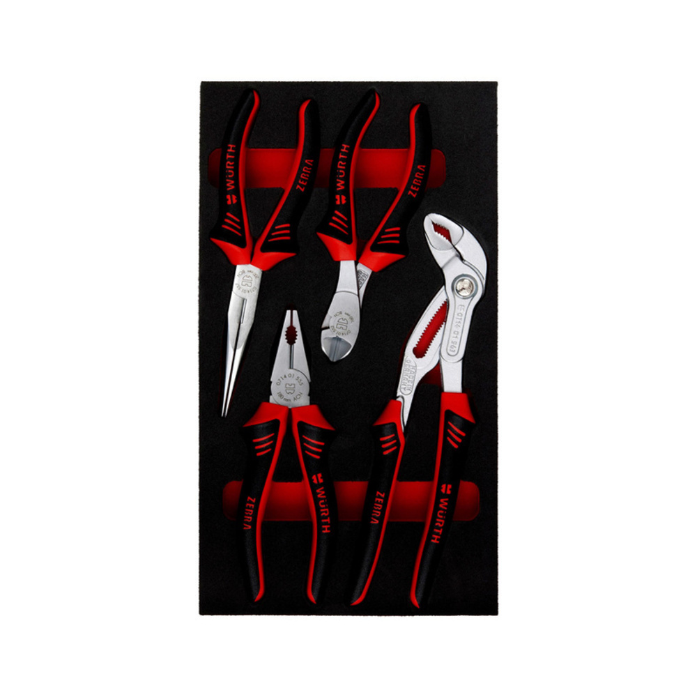 ZEBRA Pliers and Cutters Assortment (4 Piece - Combination Pliers