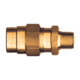 Brass DOT Air Brake - Hose Splicer - 1/2 Inch Hose Inner Diameter (HID)