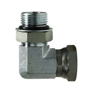 3/4-16X3/8 (1/2 OD) 90 Degree O-Ring Swivel Adapter