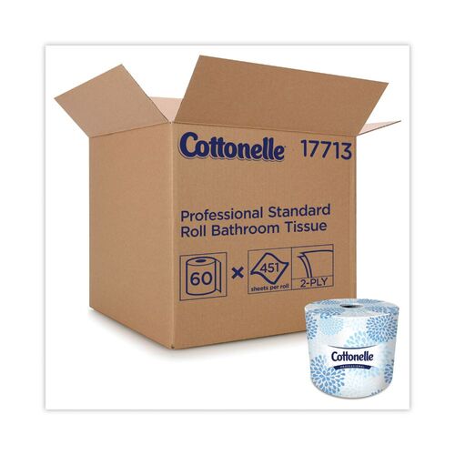 Two-Ply Bathroom Tissue For Business, Septic Safe, White, 451 Sheets/Roll, 60 Rolls/Carton