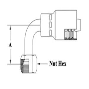 5/8 HOSE 1X14 ORF 90 FE SWVL