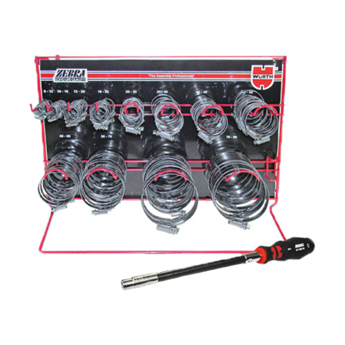 Zebra Hose Clamp Rack Assortment 120Pcs Zebra Clamps Service and